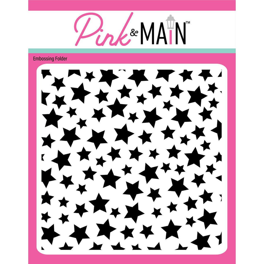 Pink and Main Stars Embossing Folder pmt082