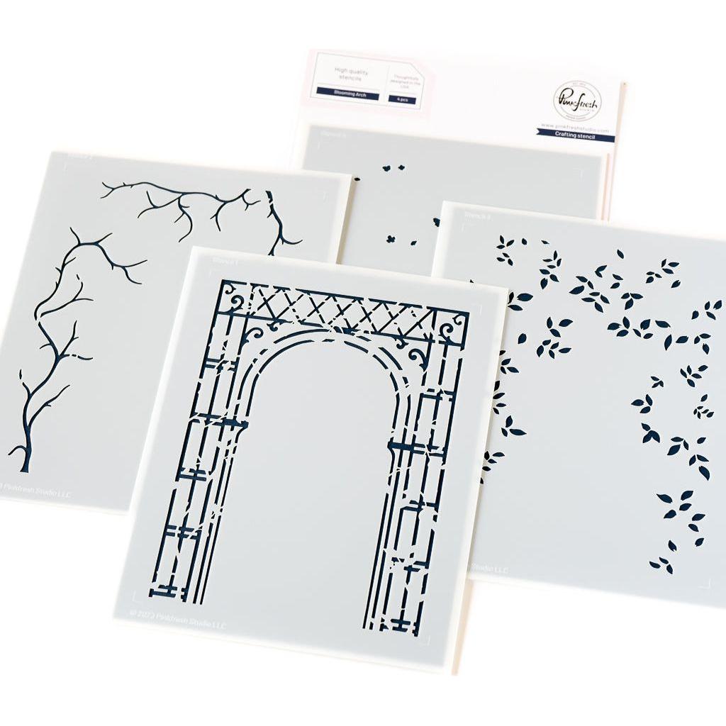 Pinkfresh Studio Blooming Arch Stencils 257824