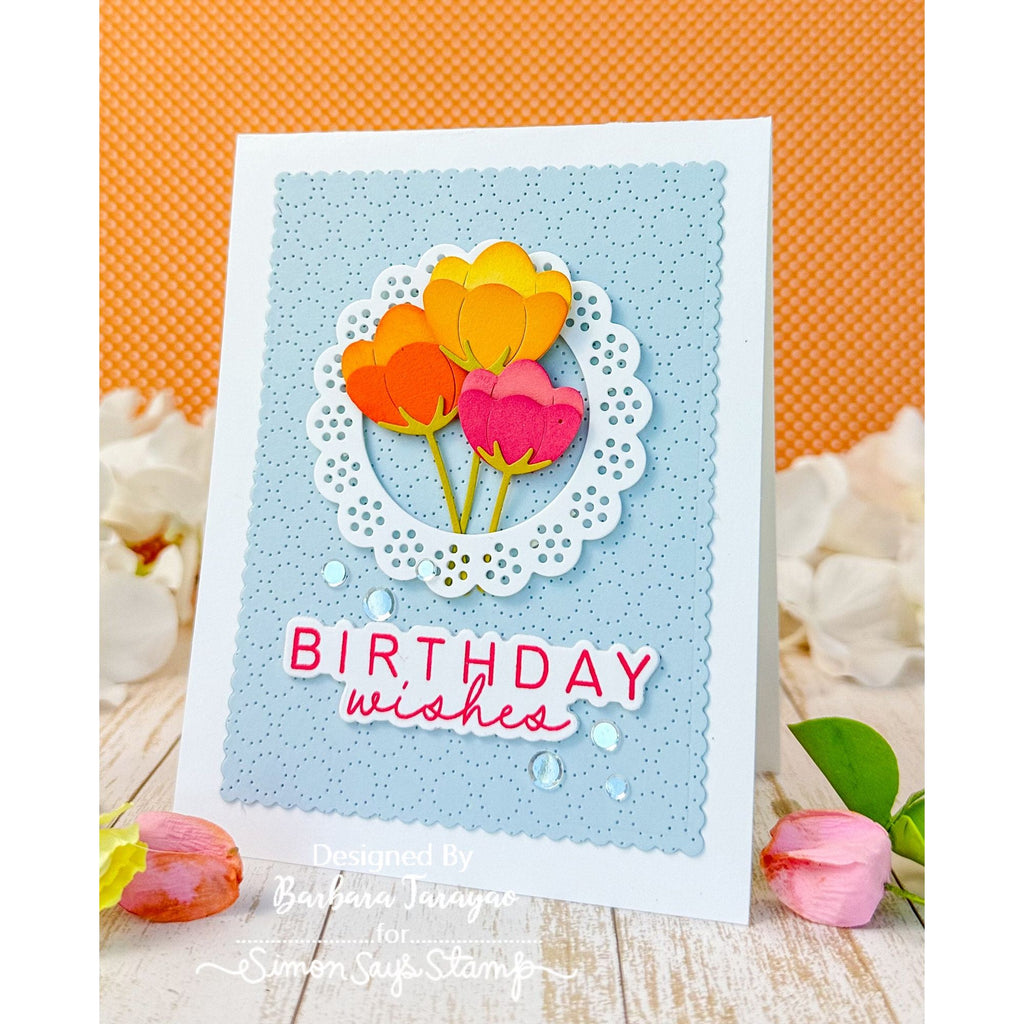 Simon Says Stamp Pinpoint Circle Background Wafer Dies s924 Cheering for You Birthday Card | color-code:ALT01