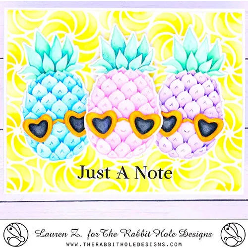 The Rabbit Hole Designs Candy Twist Stencil trh-004s just a note