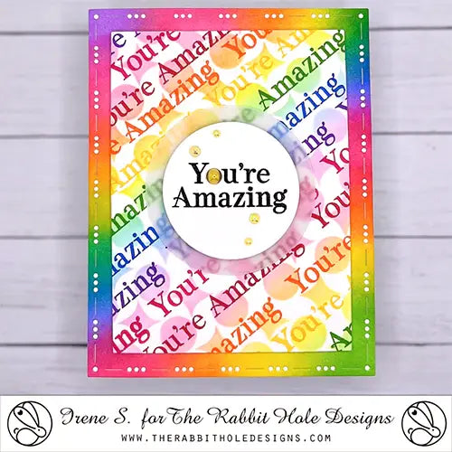 The Rabbit Hole Designs Pinwheel Stencil trh-025s you're amazing