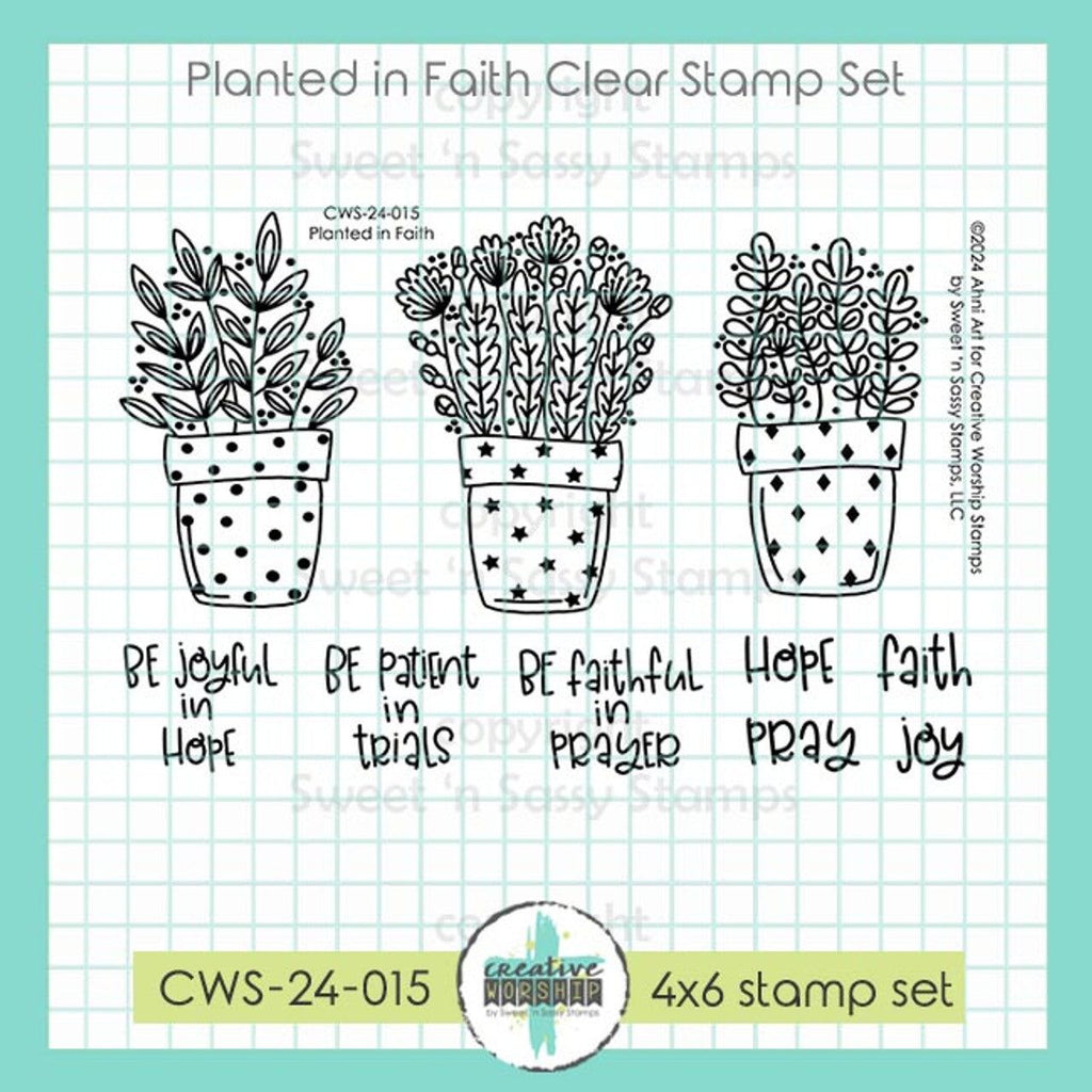 Sweet 'N Sassy Planted In Faith Clear Stamps cws-24-015