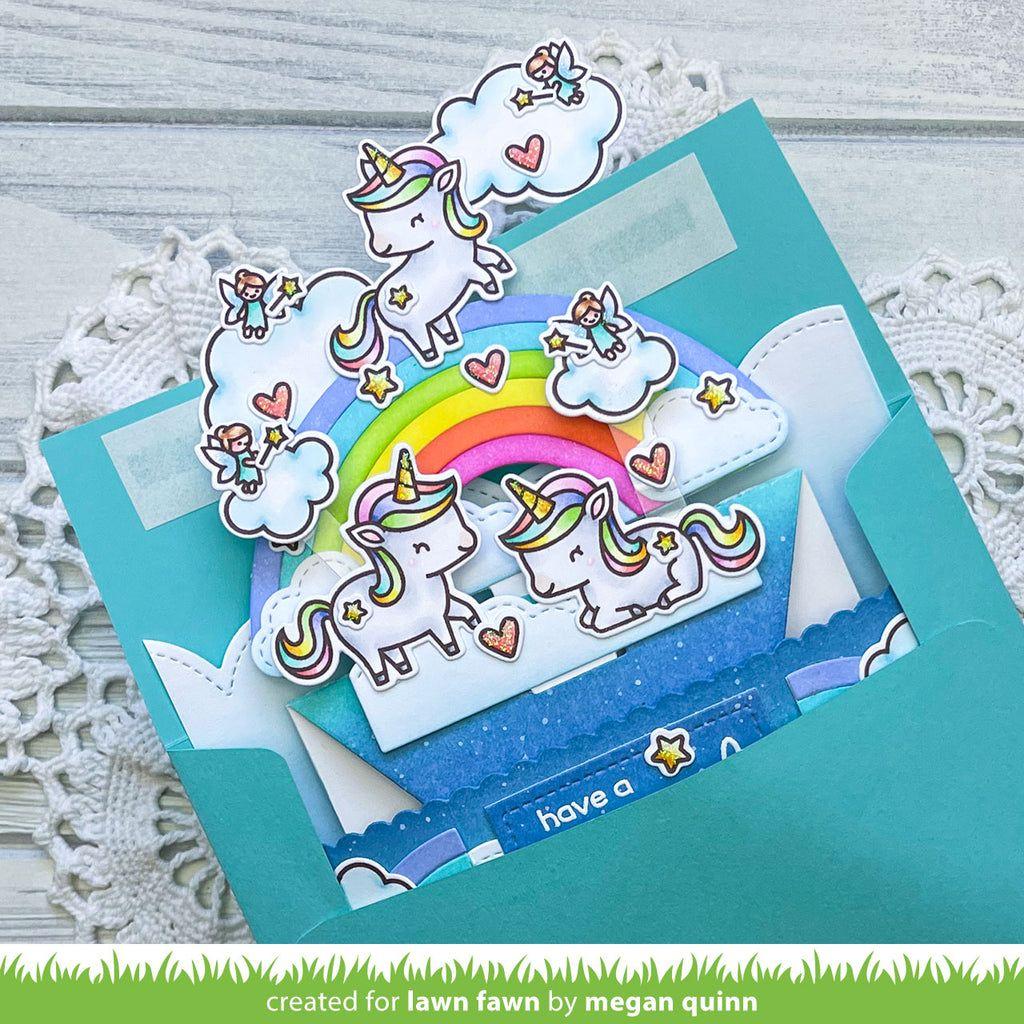 Lawn Fawn Set Platform Cloud Add-On Dies lfpppc unicorn card