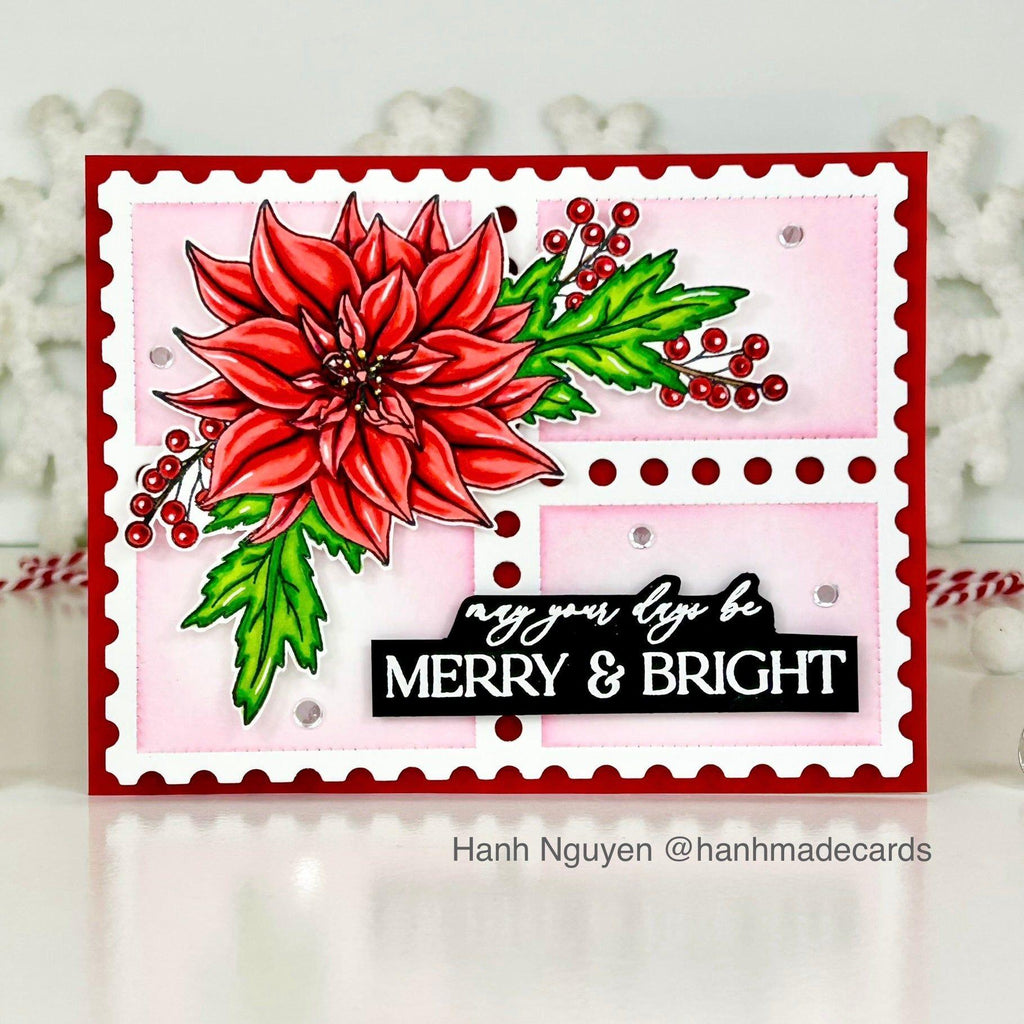 Simon Says Stamp Poinsettia Swag Wafer Dies 1221sdc Festive Fun Christmas Card | color-code:ALT01