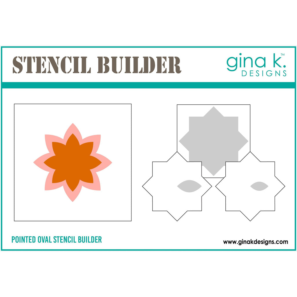 Gina K Designs Pointed Oval Stencil Builder gkdst77