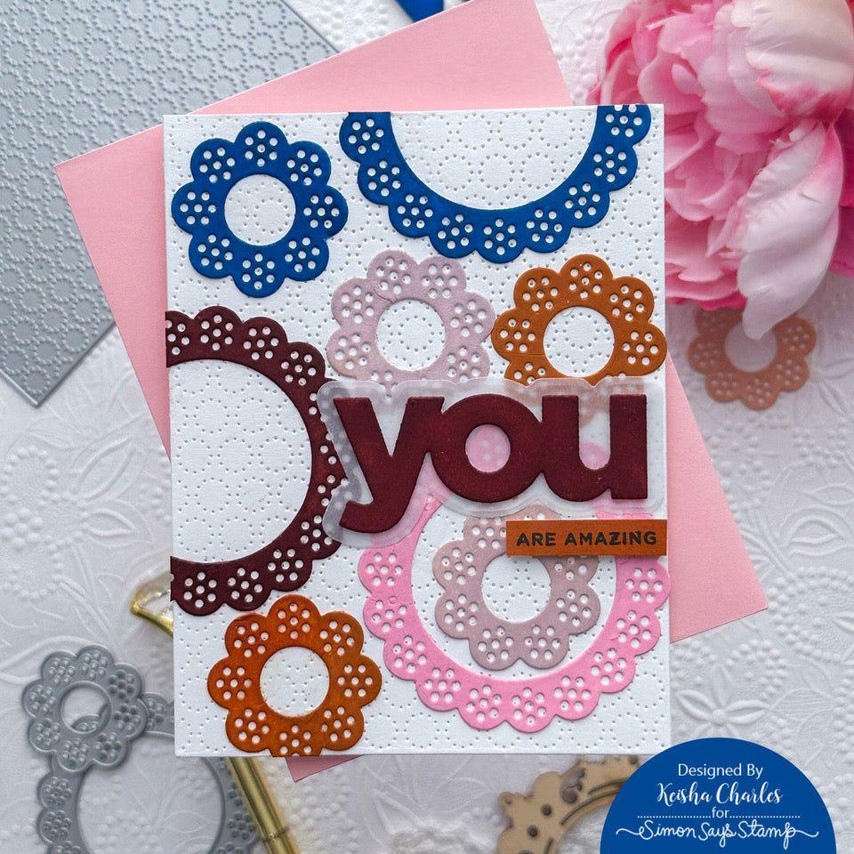 Simon Says Stamp Pointelle Rings Wafer Dies s932 Cheering for You Friend Card | color-code:ALT03