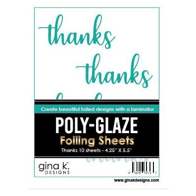 Gina K Designs Thanks Poly-Glaze Foiling Sheets