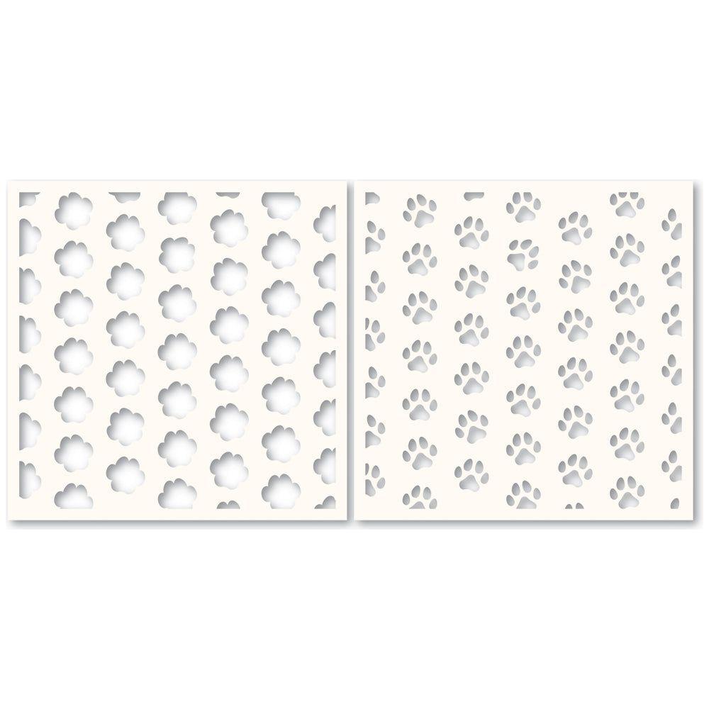 Poppy Stamps Pawprint Stencil Set t105