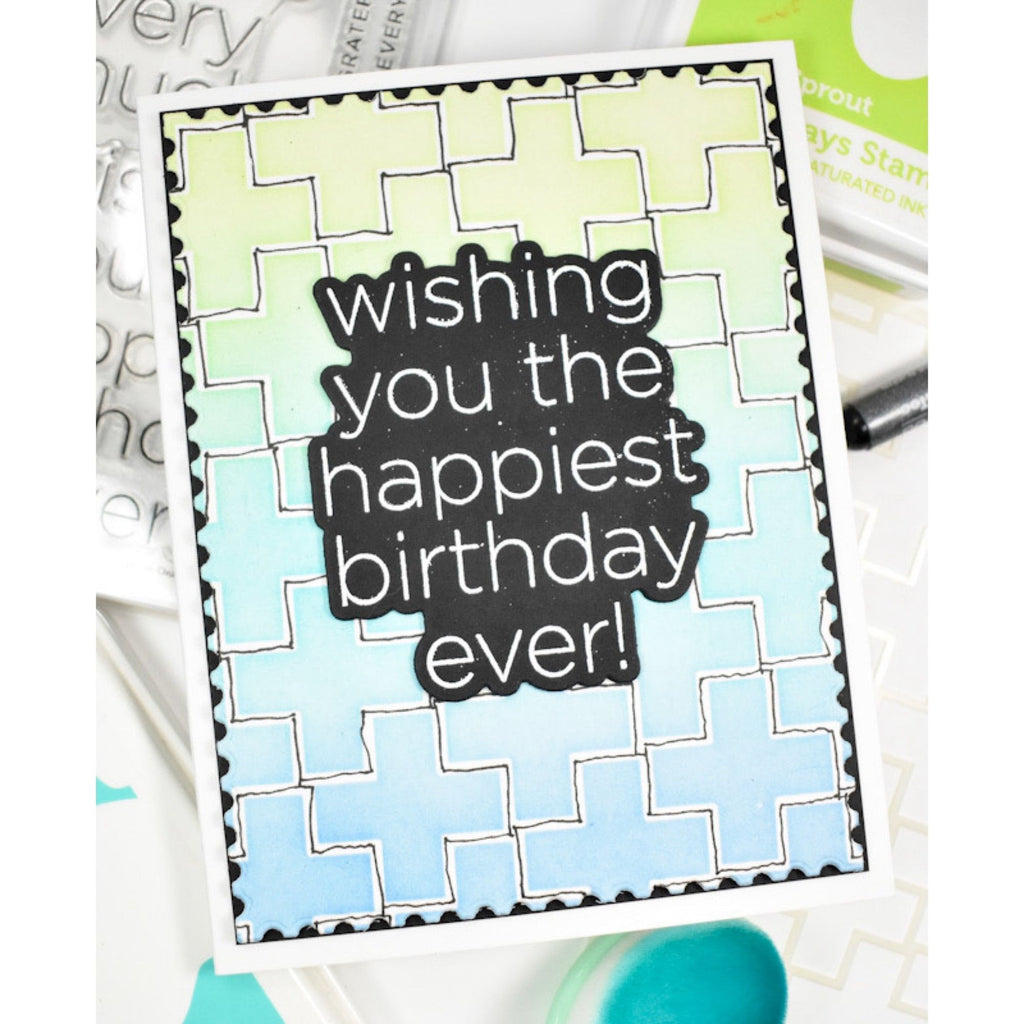 Simon Says Stamp Stencil Positivity 1040mt Sweet Wishes Birthday Card | color-code:ALT03