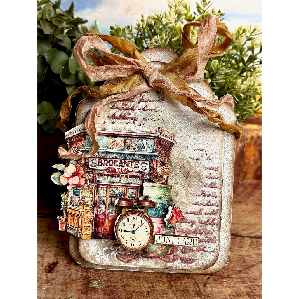 Stamperia Brocante Antiques Backgrounds Selection 8x8 Paper sbbs102 post card