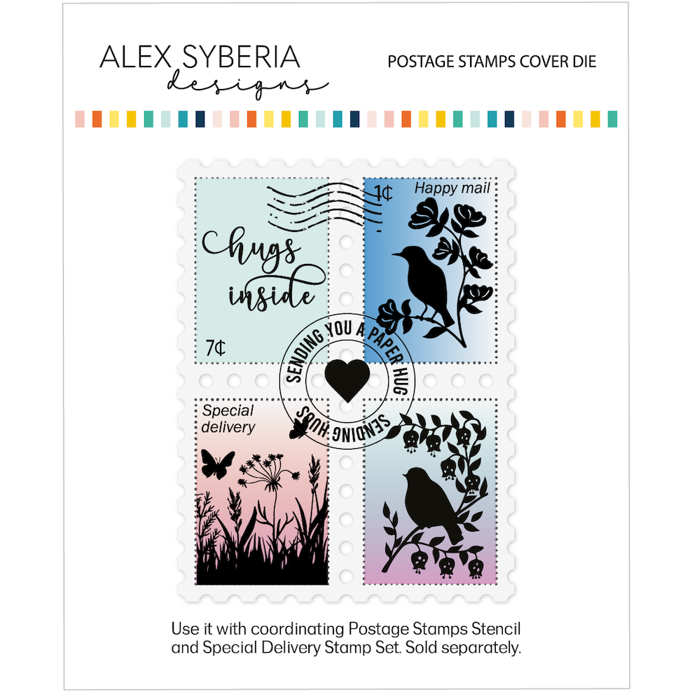 Alex Syberia Designs Postage Stamps Cover Die asd-d-164 sample