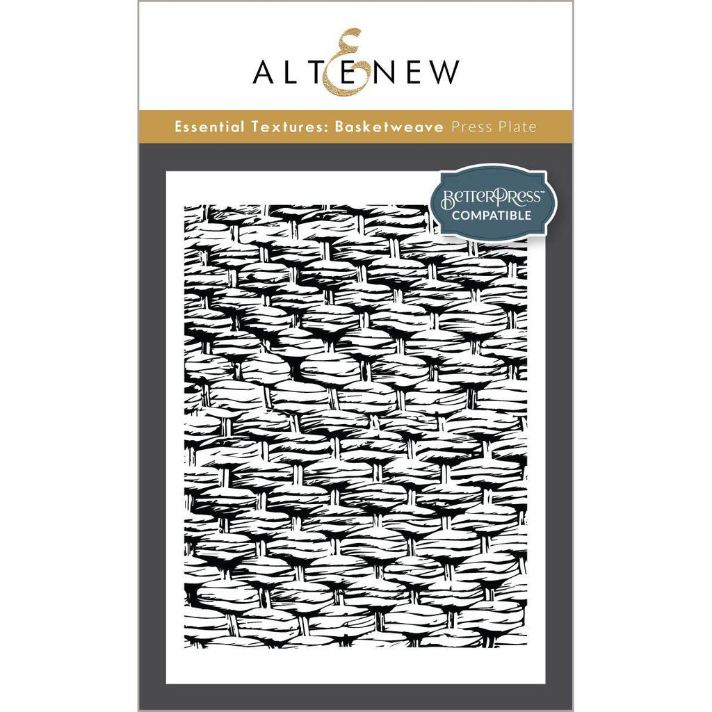 Altenew Essential Textures Basketweave Press n Foil Plate alt10237