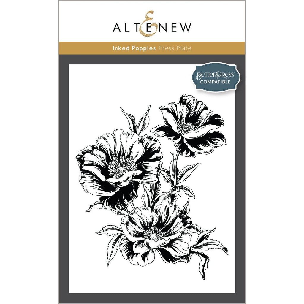 Altenew Inked Poppies Press n Foil Plate alt10239