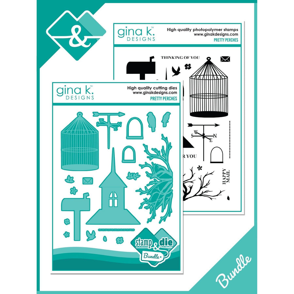 Gina K Designs Pretty Perches Stamps and Dies Bundle mmdie0439