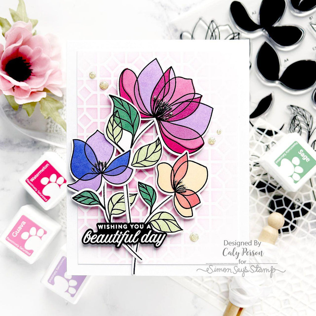 Simon Says Stamp Pretty Petals Wafer Dies 1045sdc Be Bold Beautiful Day Card | color-code:ALT02