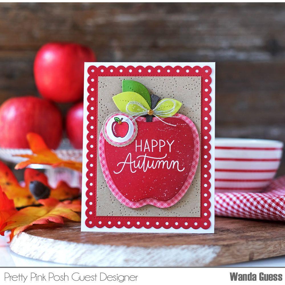 Pretty Pink Posh Fall Icons Clear Stamps apple