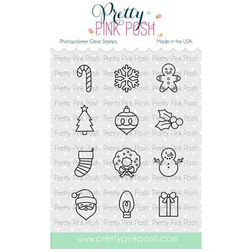 Pretty Pink Posh Holiday Icons Clear Stamps