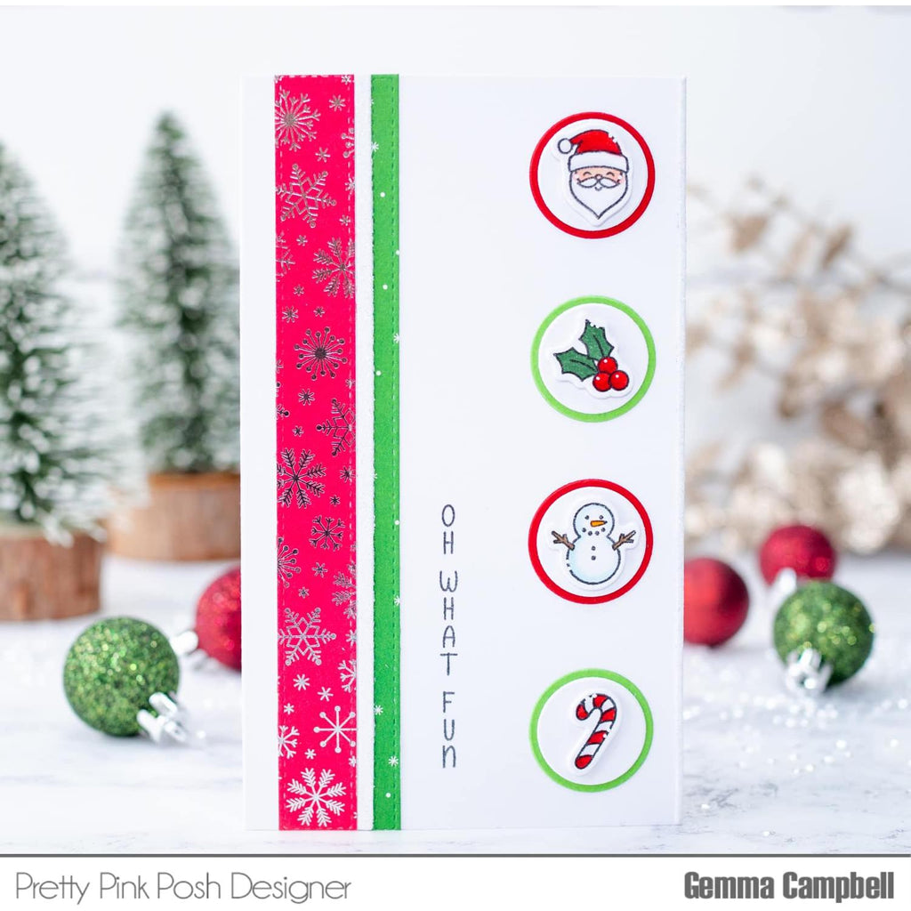 Pretty Pink Posh Holiday Icons Dies snowflakes