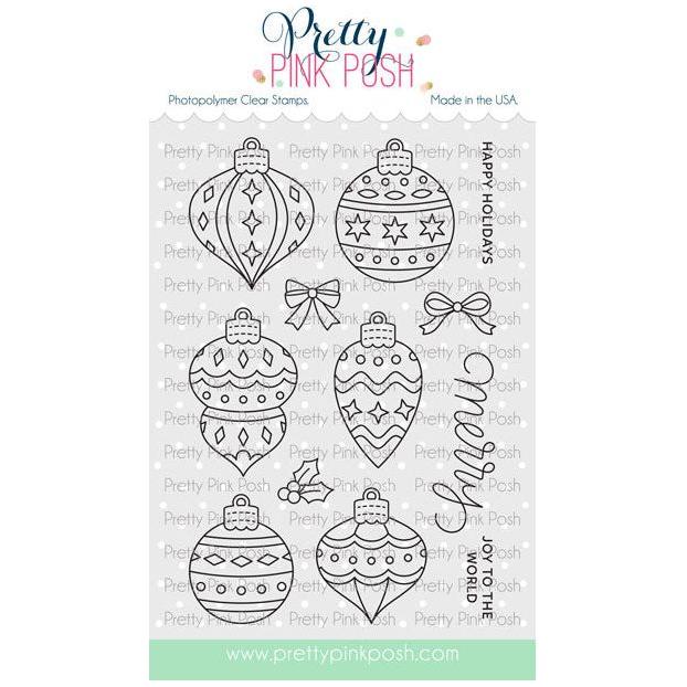 Pretty Pink Posh Holiday Ornaments Clear Stamps