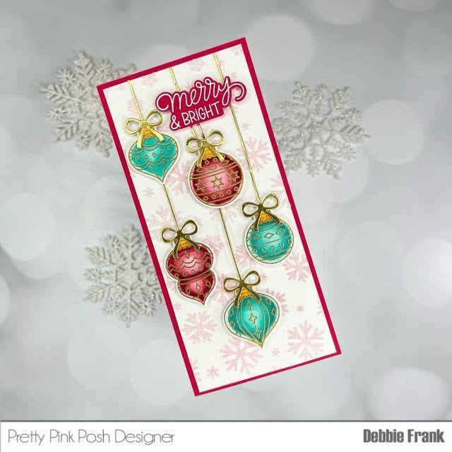 Pretty Pink Posh Holiday Ornaments Clear Stamps holiday