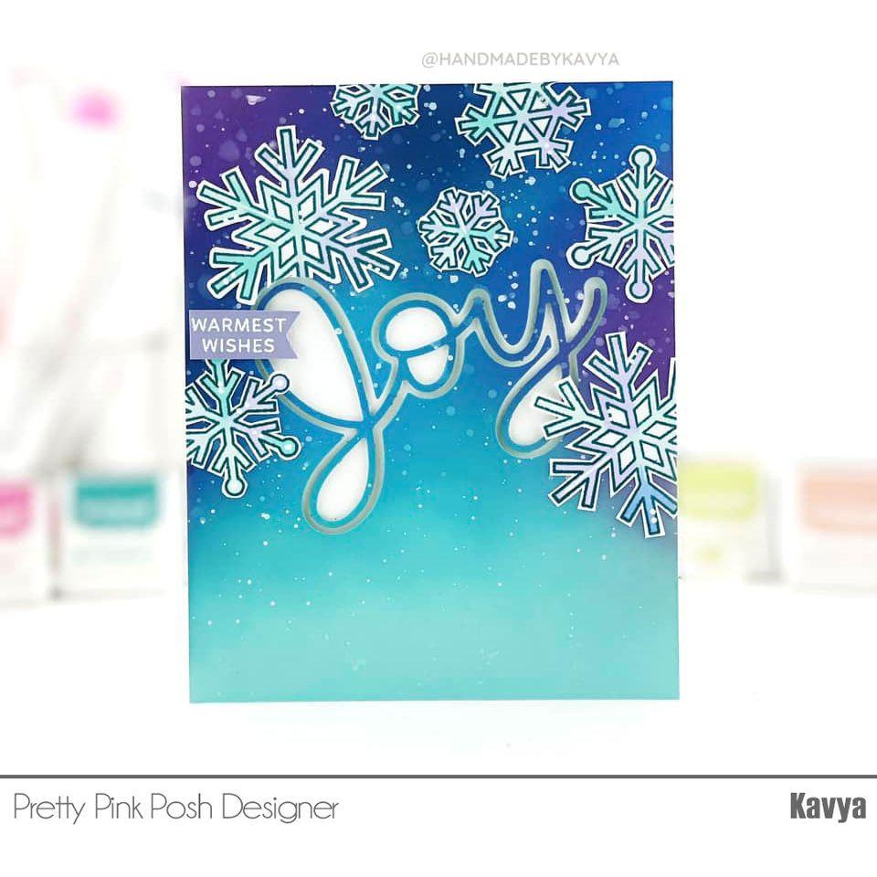 Pretty Pink Posh Snowflake Clear Stamps joy