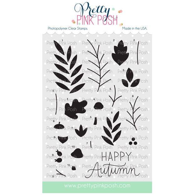 Pretty Pink Posh Solid Fall Foliage Clear Stamps