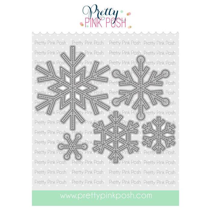 Pretty Pink Posh Stitched Snowflakes Dies