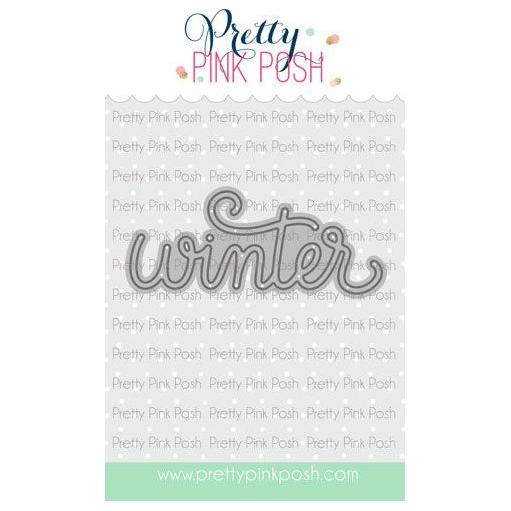 Pretty Pink Posh Winter Script Die