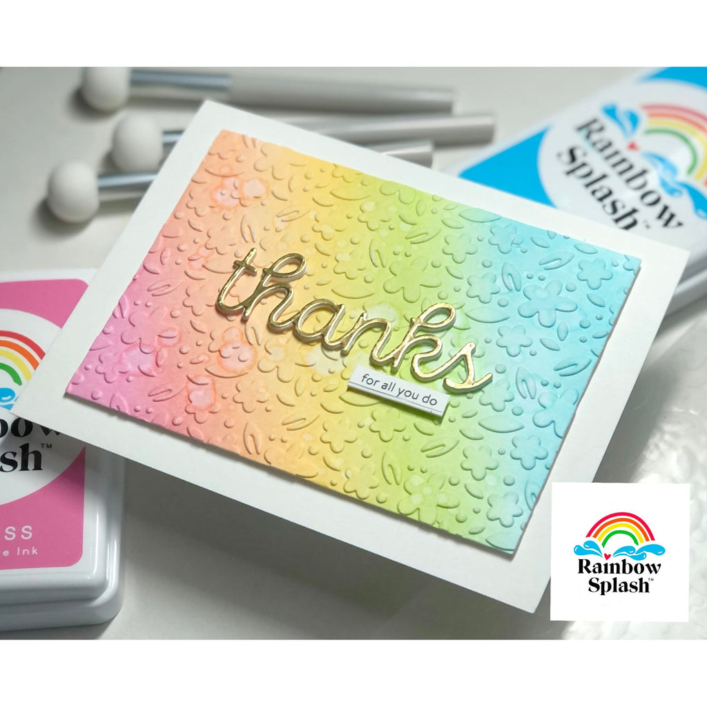 Rainbow Splash Ink Pad Princess rsi2 Thanks Card 