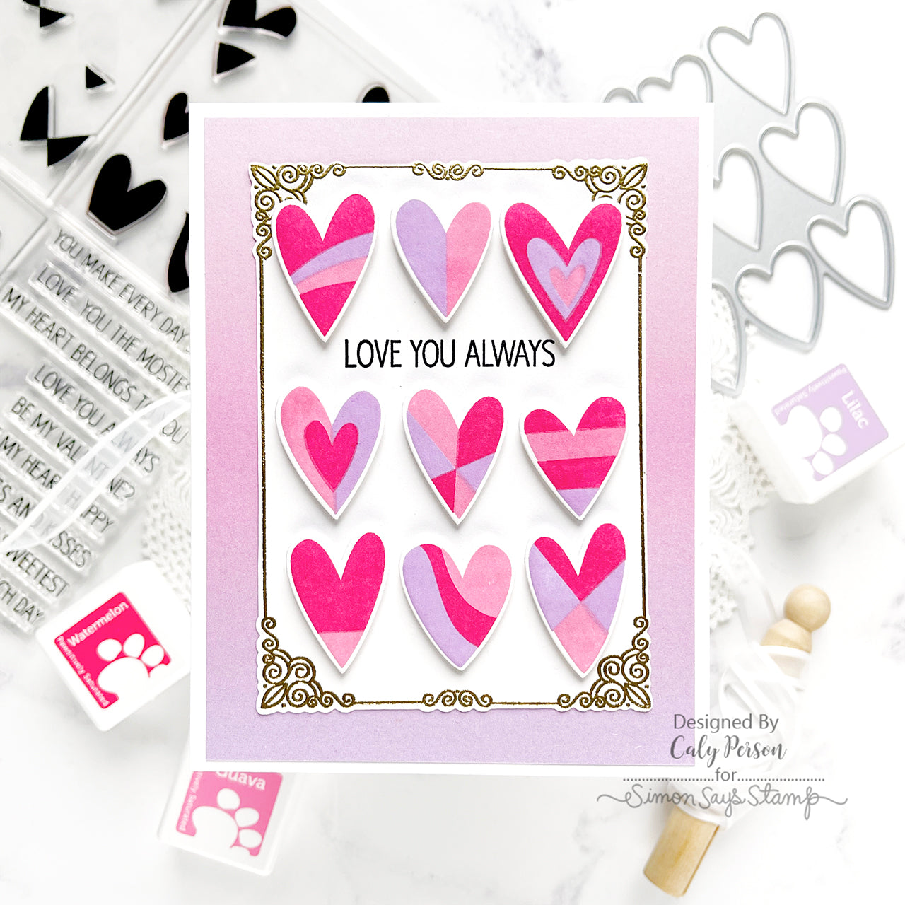 Simon Says Stamp Streaming Heart Wafer Dies S530 Love | Simon Says Wafer Dies | Crafting & Stamping Supplies from Simon Says Stamp