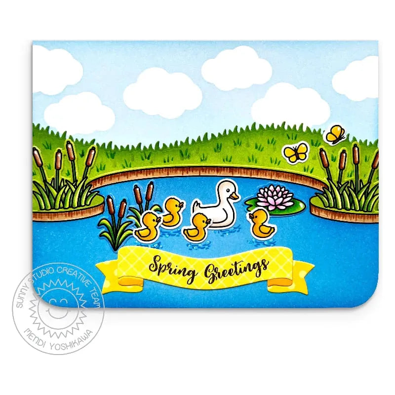 Sunny Studio Puddle Jumpers Clear Stamps sscl-370 ducks