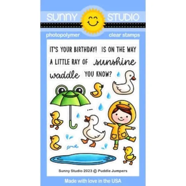 Sunny Studio Puddle Jumpers Clear Stamps sscl-370