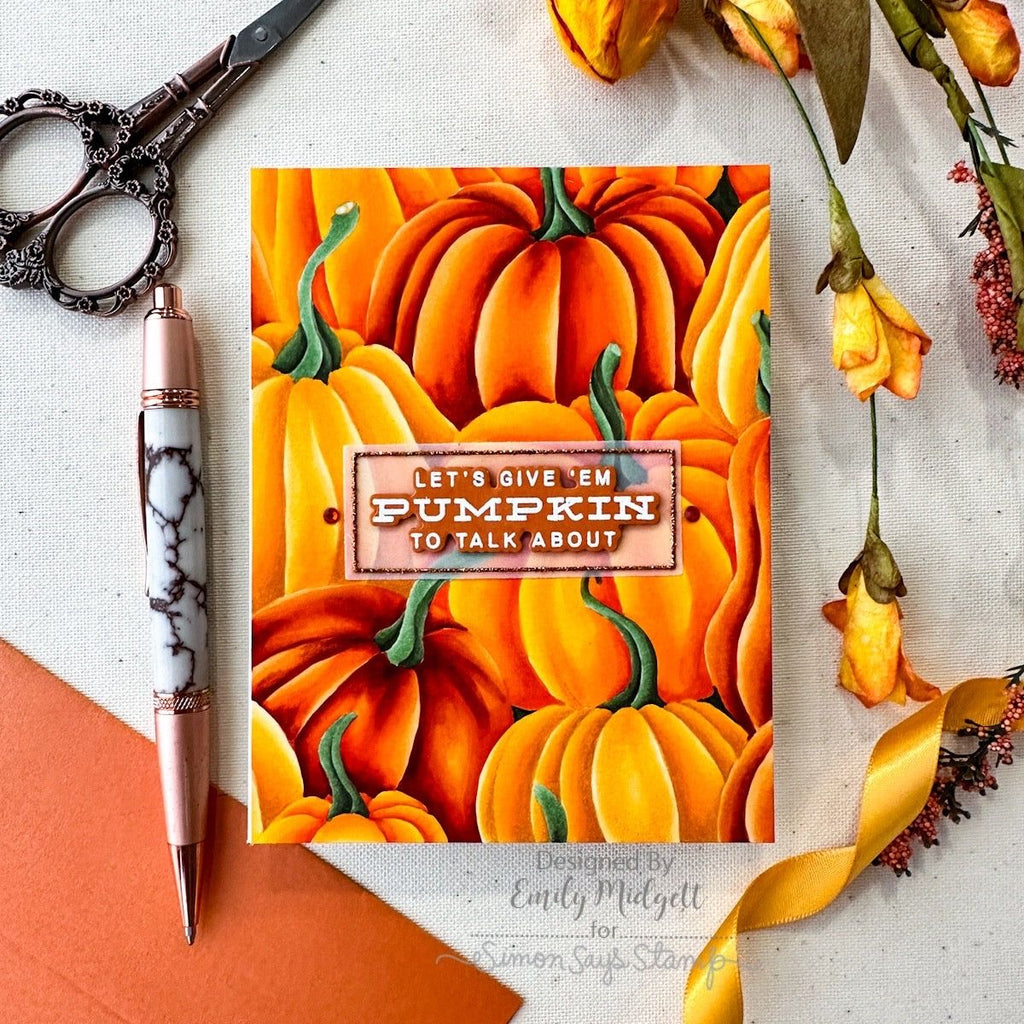 Simon Says Stamp Pumpkin to Talk About Wafer Dies 1130sdc Stamptember Fall Card | color-code:ALT02