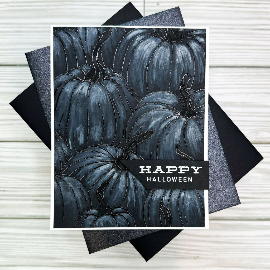 Simon Says Clear Stamps Pumpkin to Talk About 2082ssc Stamptember Halloween Card