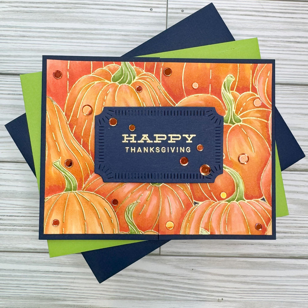 Simon Says Clear Stamps Pumpkin to Talk About 2082ssc Stamptember Thanksgiving Card