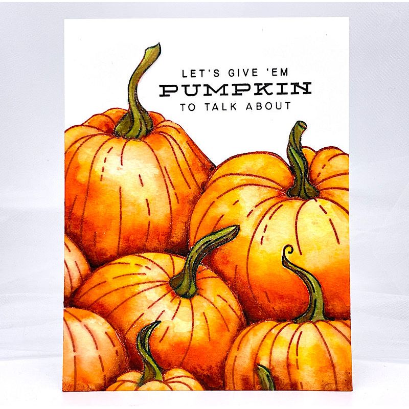 Simon Says Clear Stamps Pumpkin to Talk About 2082ssc Stamptember Fall Card