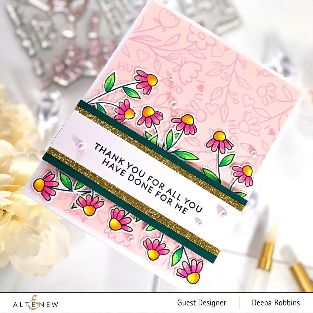 Altenew Sincere Sentiments Stamps ALT7961 pink