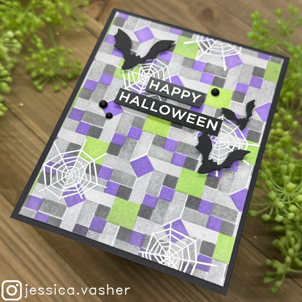 Simon Says Stamp Stencils Quilting Quarters 1051mt Stamptember Halloween Card | color-code:ALT02