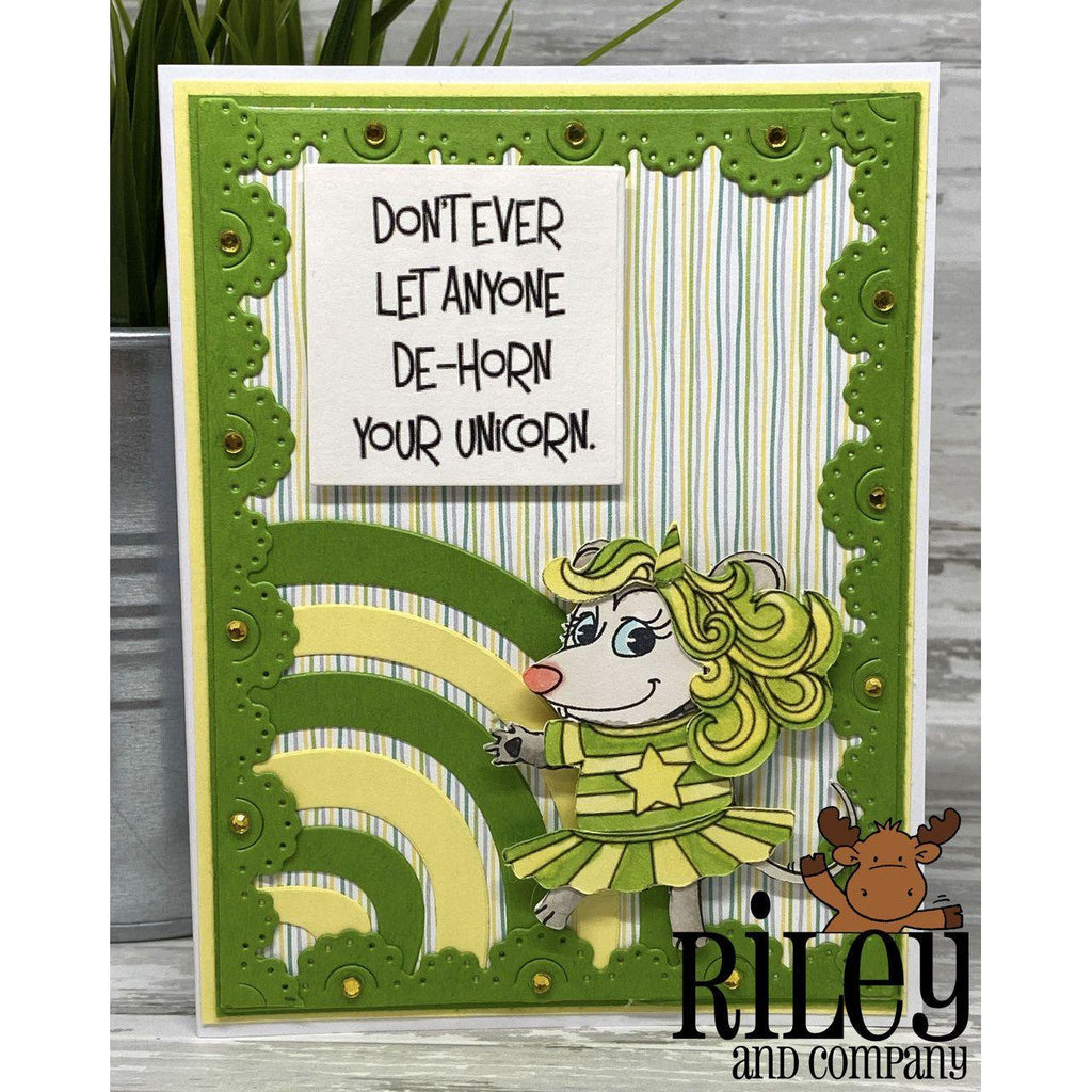 Riley And Company Dress Up Possum Clear Stamps dur005 unicorn