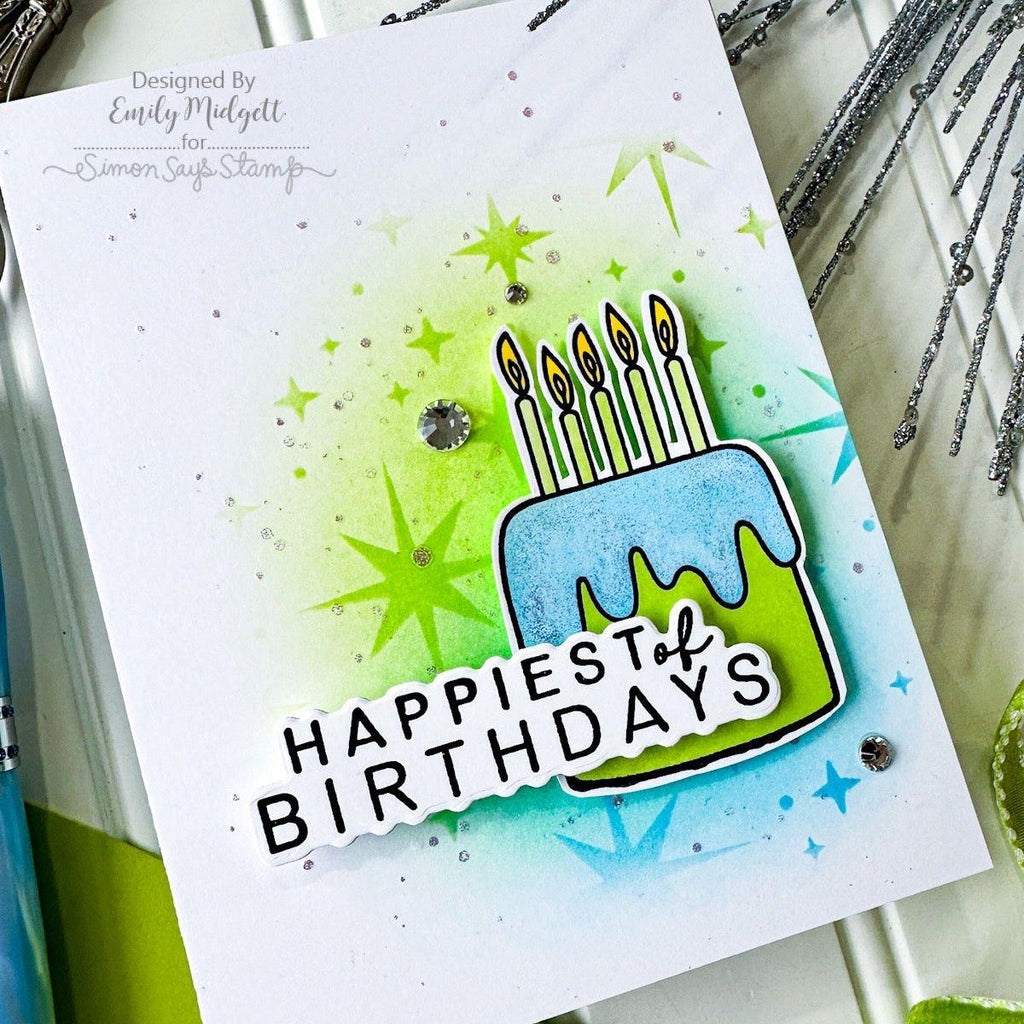 Rainbow Splash Stencil Birthday Bash rss103c Splendor Birthday Card | color-code:ALT02