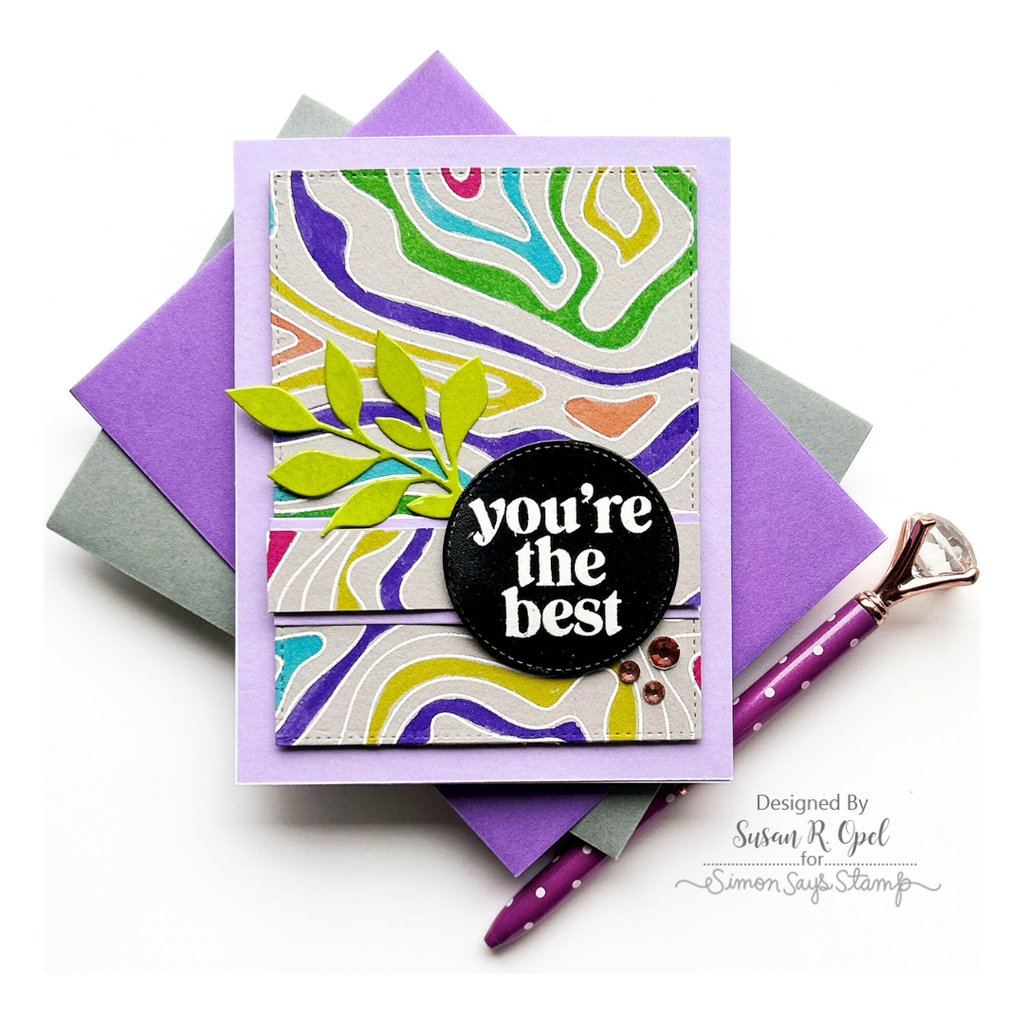 Rainbow Splash Clear Stamps Bold Messages 2 rs108 Splendor Thanks Card | color-code:ALT01