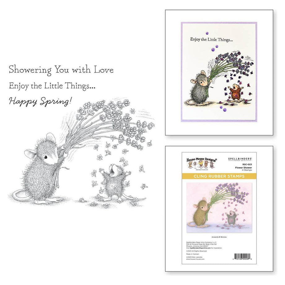 Spellbinders House Mouse Flower Shower Cling Rubber Stamps rsc-023 – Simon  Says Stamp