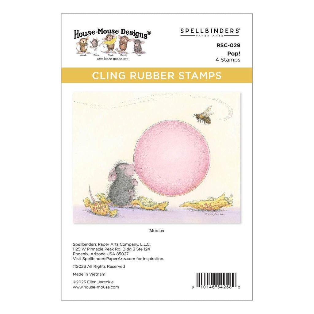 Spellbinders House Mouse Pop! Cling Rubber Stamps rsc-029