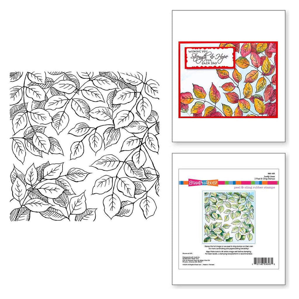 Stampendous Leafy Lines Cling Stamps rsc-031