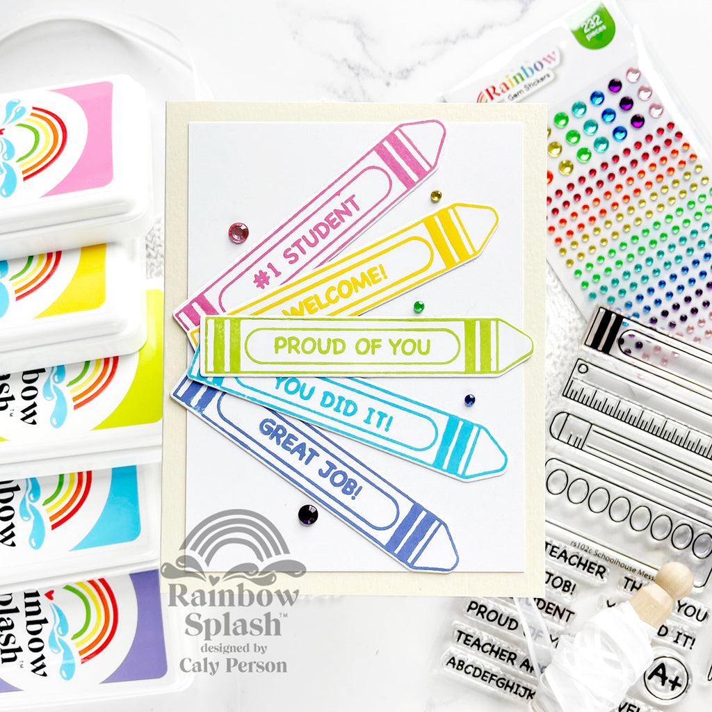 Rainbow Splash Ink Pads Rainbow Pack 19setrsi Proud of You Card | color-code:ALT02