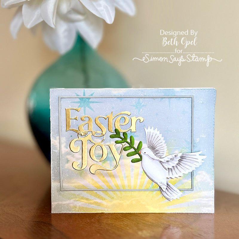 Rainbow Splash Stencil Twinkle Stars rss102 Splendor Easter Card