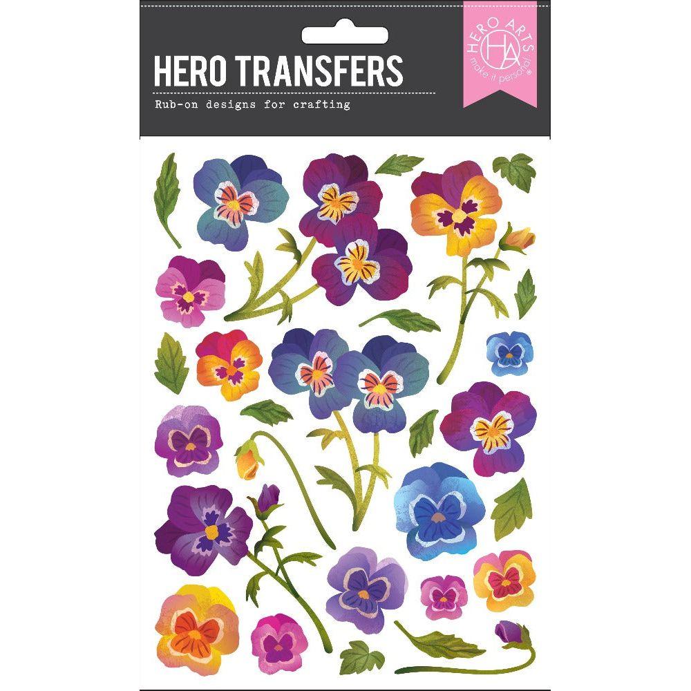 Hero Arts Pansies Hero Transfer Rub Ons rt125