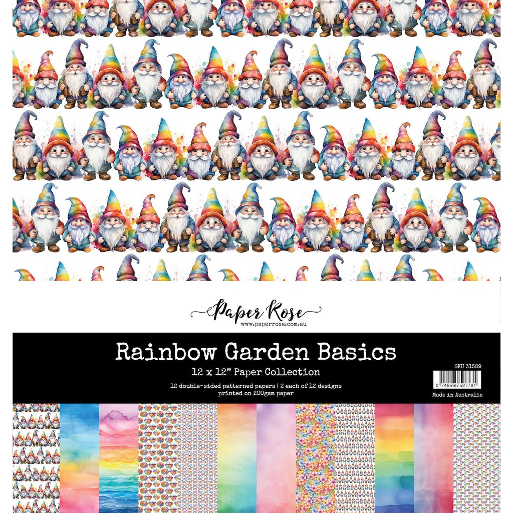 Paper Rose Rainbow Garden Basics 12x12 Paper 31509