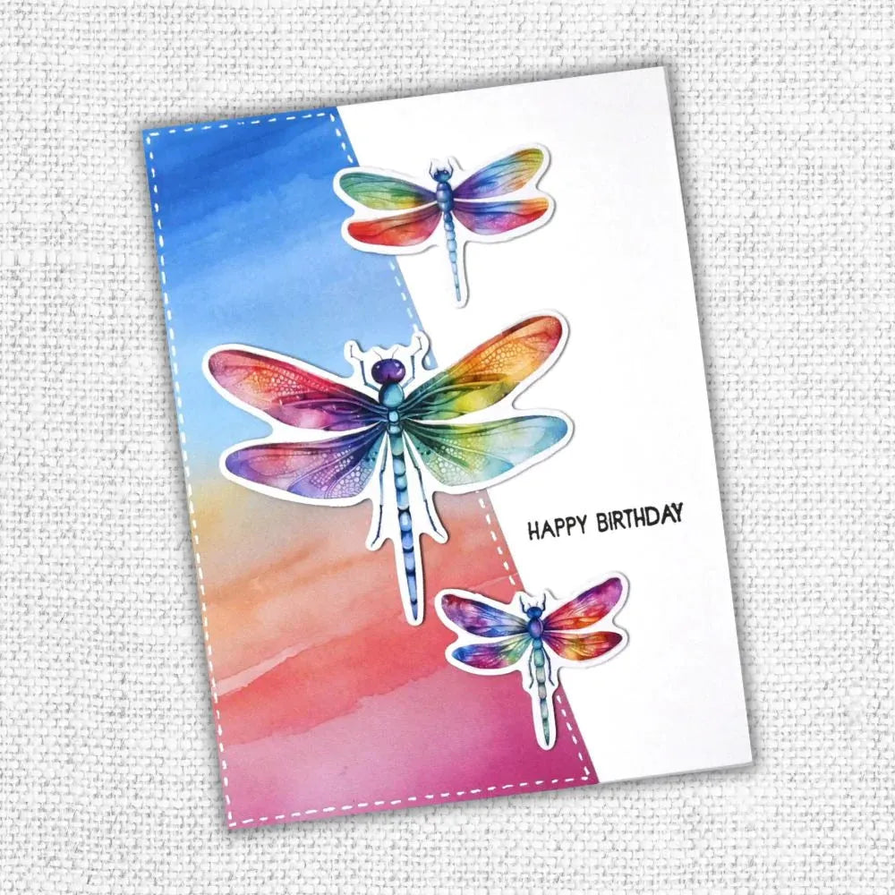 Paper Rose Rainbow Garden Insects Embossed Die Cuts 31575 happy birthday