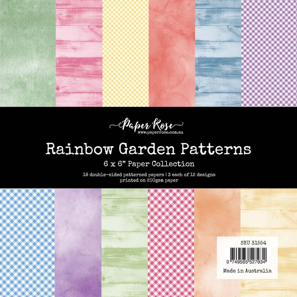 Paper Rose Rainbow Garden Patterns 6x6 Paper 31554